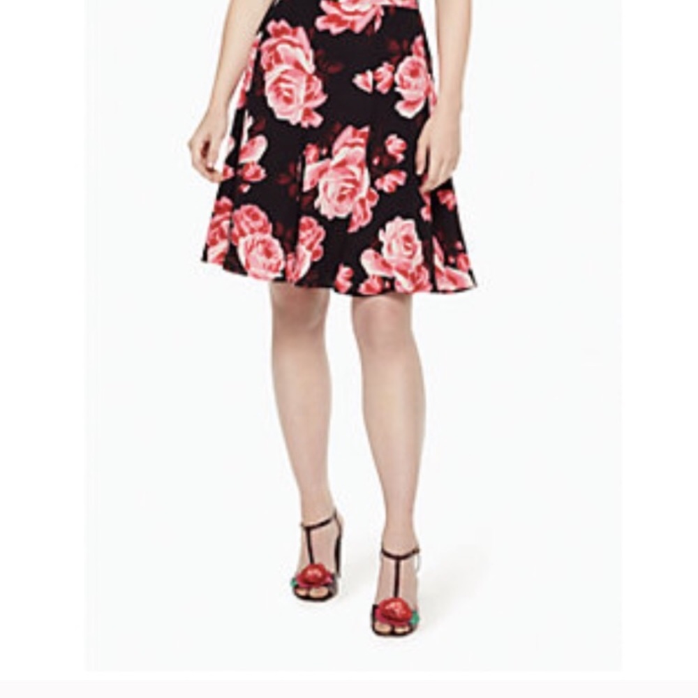 NWOT Kate Spade Rambling Roses Crepe Skirt